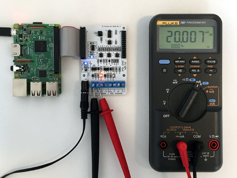 Raspberry Pi and the PI-SPI-2AO 4-20mA Output Interface