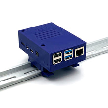 PI-SPI Series Raspbery Pi 4 DIN Rail Enclosures Blue