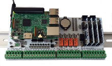PI-SPI-DIN-RTC-RS485-4AI-4KO-8DI Input/Output I/O Module Interface Front View