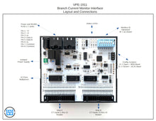 VPE-1911 Branch Current Monitor I/O Module Layout and Field Connections