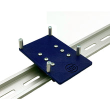 VPE-4451 DIN Rail Mounting Kit for Raspberry Pi I/O Modules Blue