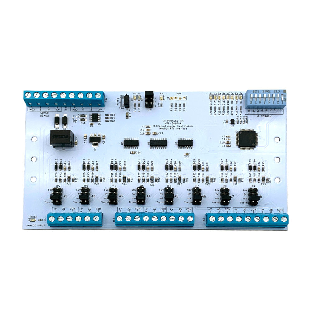 Analog Input I/O Module, 8 Channels 4-20mA, RS485, Modbus RTU Interface ...