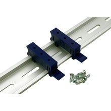 DIN Rail Mounting Clips Blue